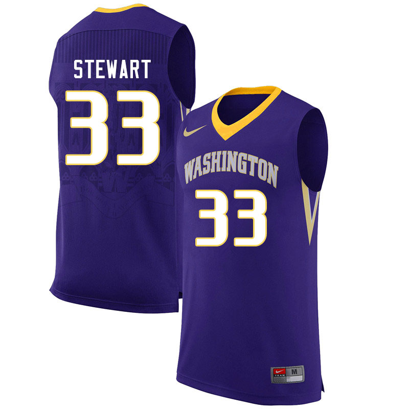 Men #33 Isaiah Stewart Washington Huskies College Basketball Jerseys Sale-Purple